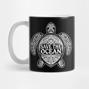 Save The Ocean Sea Turtle Ocean Lover Statement Mug